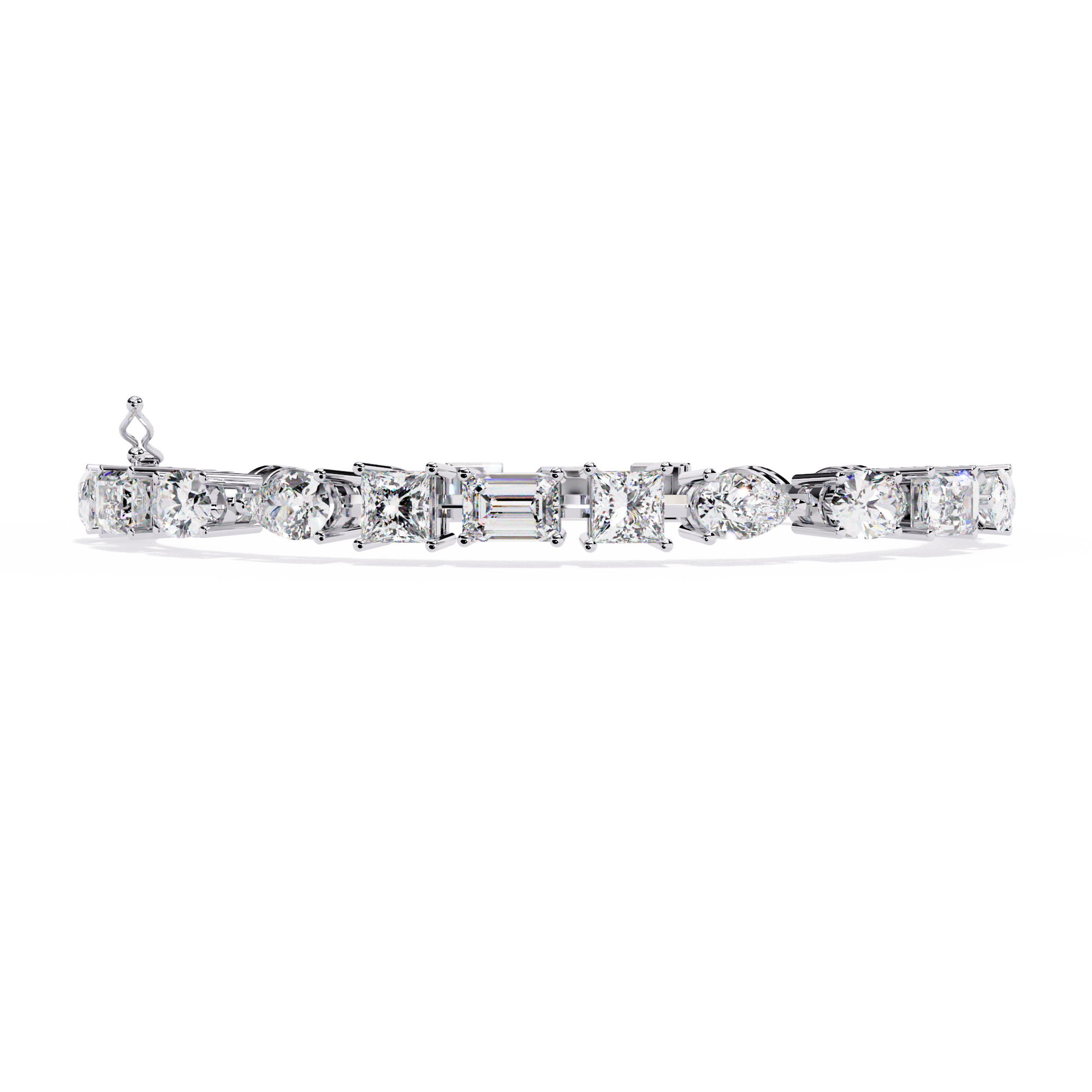Solitairekart 13.84ct Mixed-Cut Diamond Tennis Bracelet-H Color, VS1 Clarity